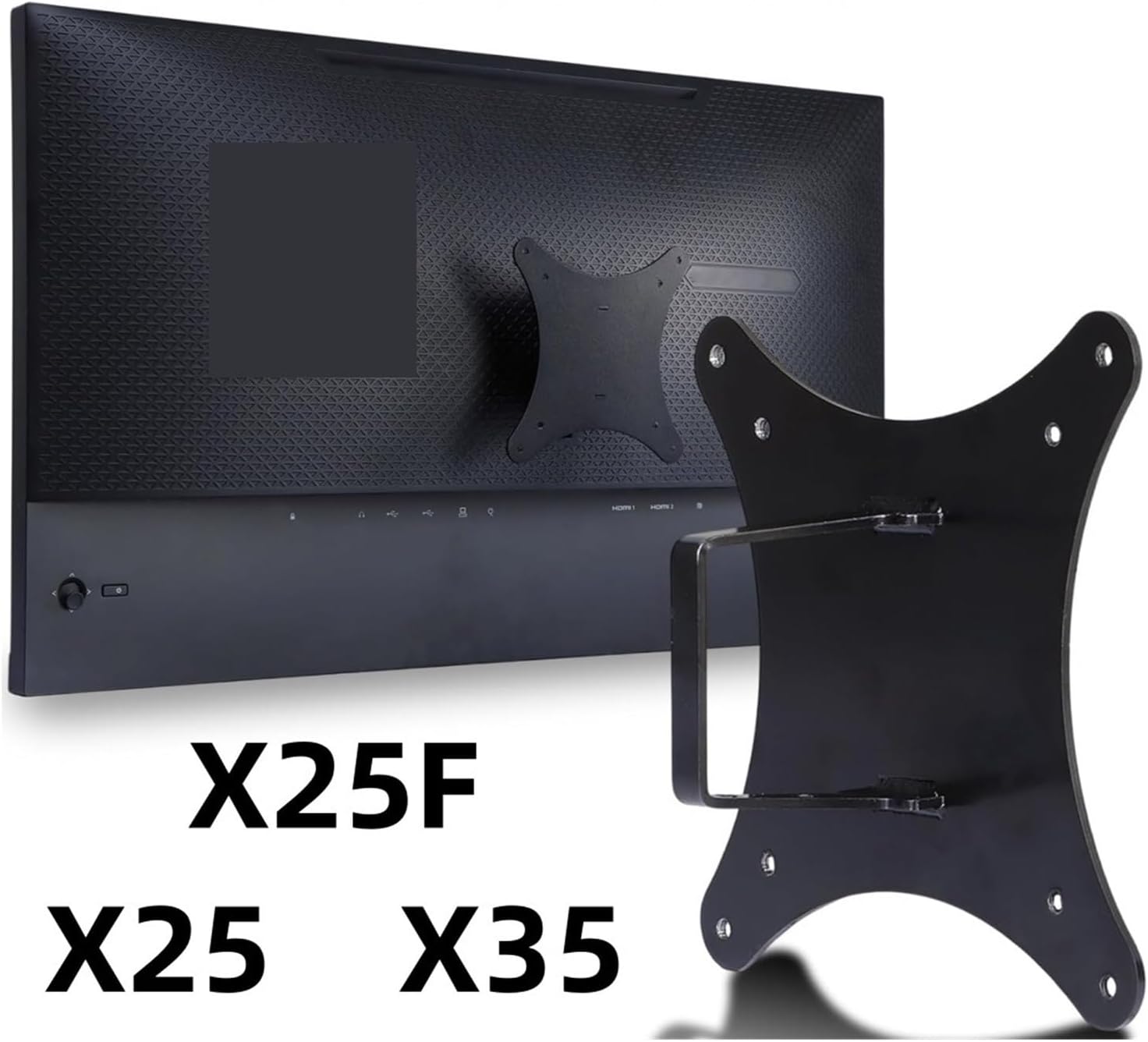 Monitor VESA Adapter，Compatible for HP，X Series X 25, X 25f, X 35, 4NK94AA, 4WH47AA, 4WH48AA, X3W57AA 75x75 to 100x100 Wall Mount Bracket