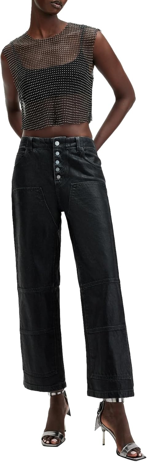 AllSaints Women's Calytrix Sparkle Top