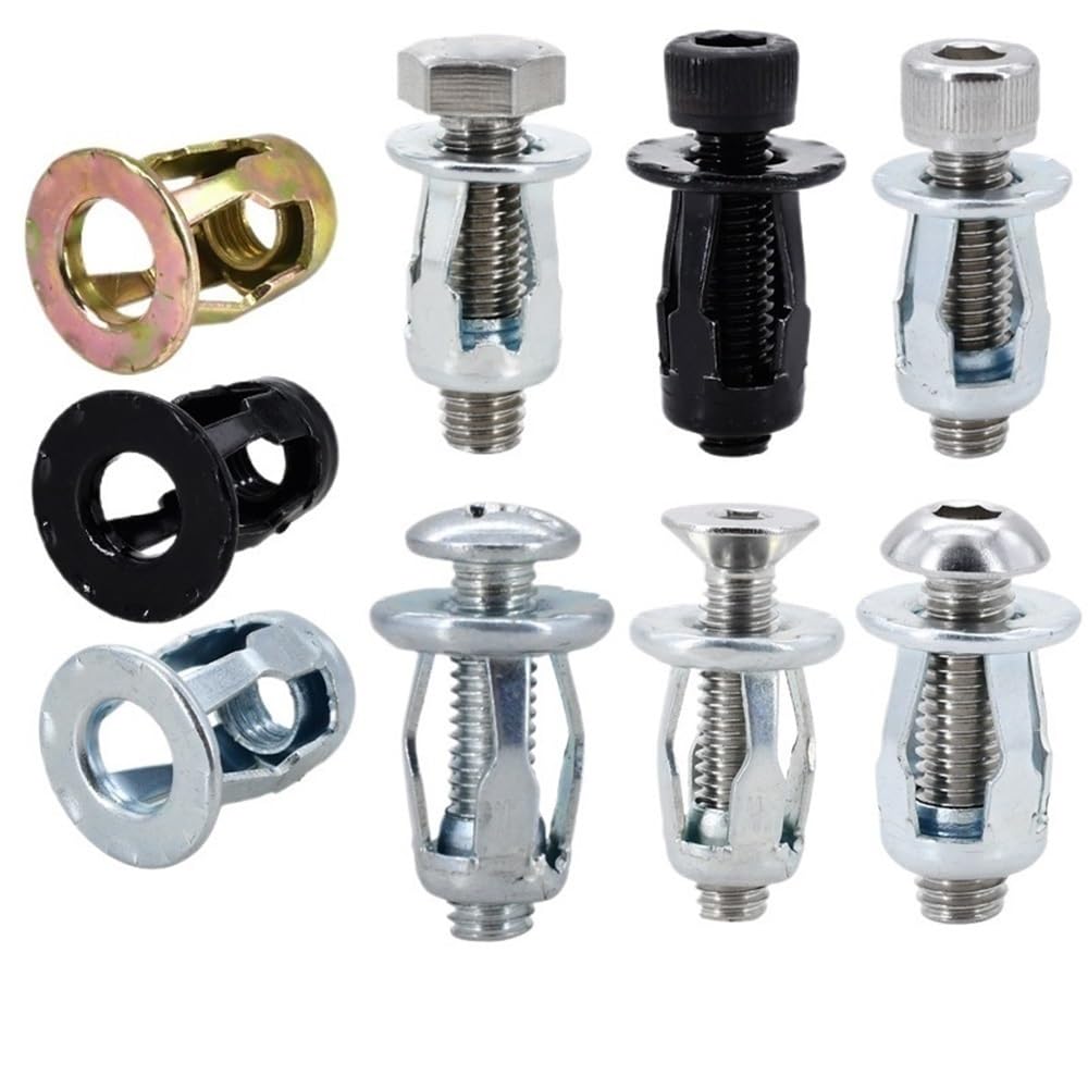 Tornillo de remache Tuercas remachables de expansión con forma pétalo, M4, M5, M6 y M8, tornillos, for maquinaria, 10, 20, 30 50 unidades(External Hex (Silver,M8x21(50Pcs)