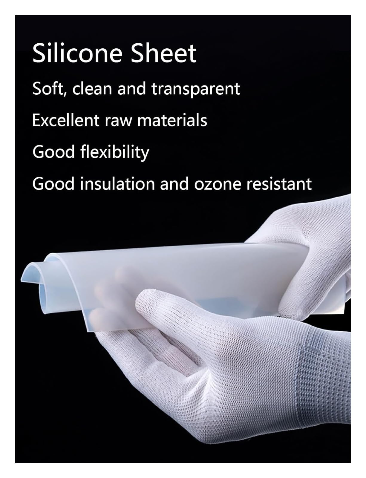 Lámina de Caucho de Silicona de 600 X 600 X 6/8/10 Mm, Apta para Uso Alimentario, Material Resistente a Altas Temperaturas, Ideal para Juntas, Tapas Y Sellado de Alimentos/10 * 600 * 600Mm