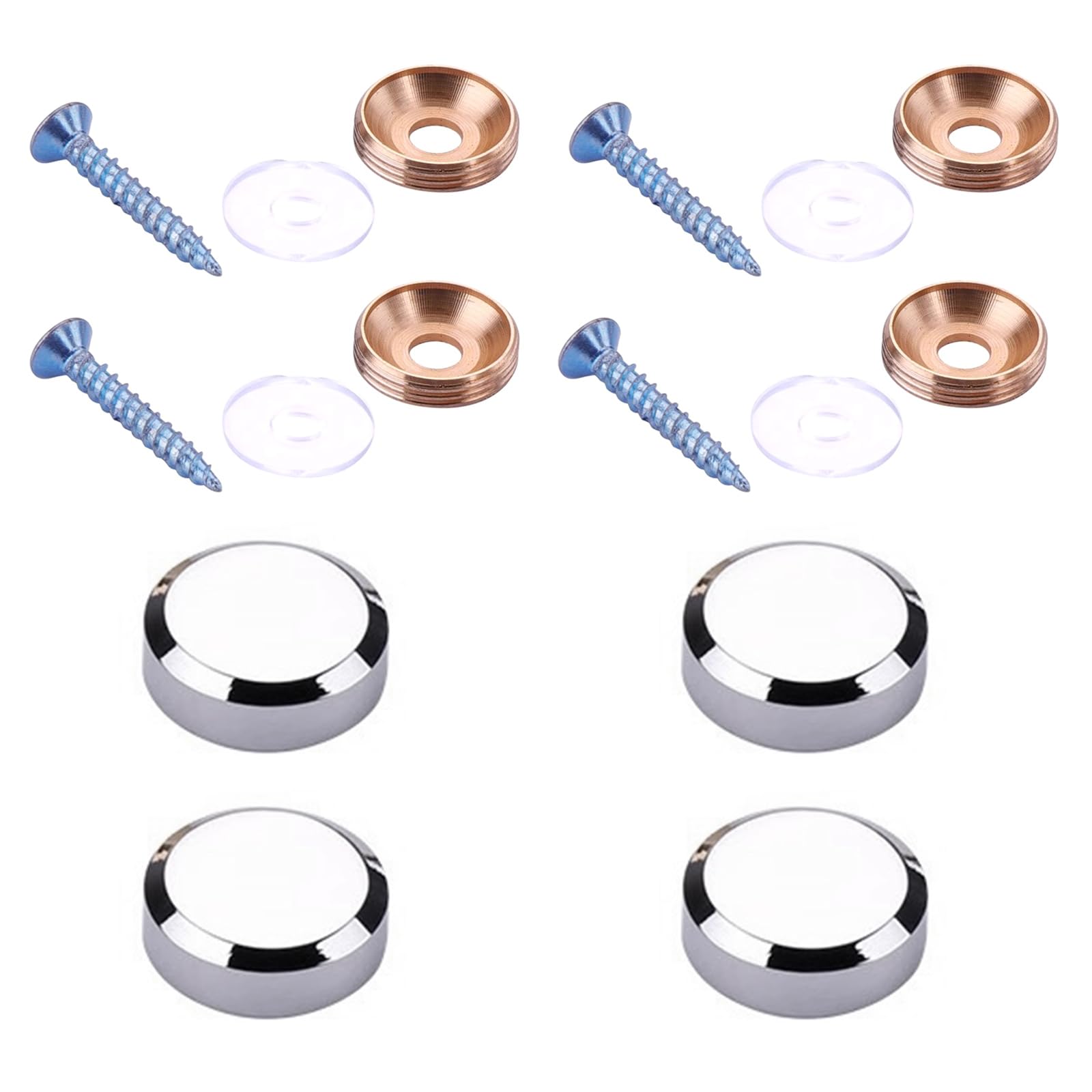 Buxuaaaa Multicolor 4Pcs Billboards Decoration Nails Glass Fasteners Fixing Nails Advertisement Glass Decorative Screws Fasteners Furniture Hardware