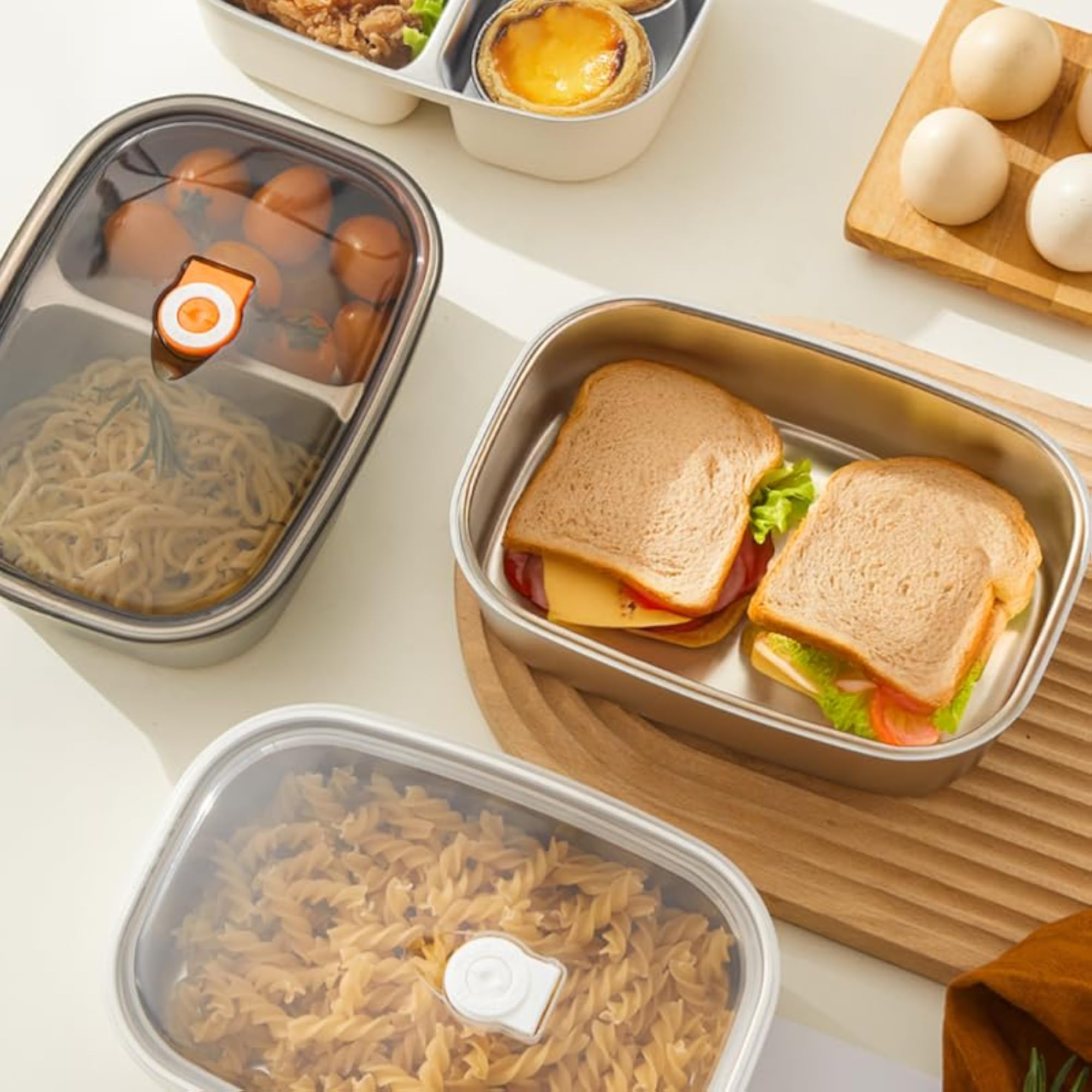 304 Grade Stainless Steel Lunch Box with Leakproof Lid
