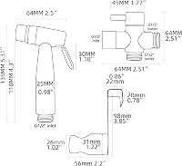 CIENCIA Bidet Kézi Zuhanyzó Rozsdamentes Acél WC Sprayer Shattaf Szett 6