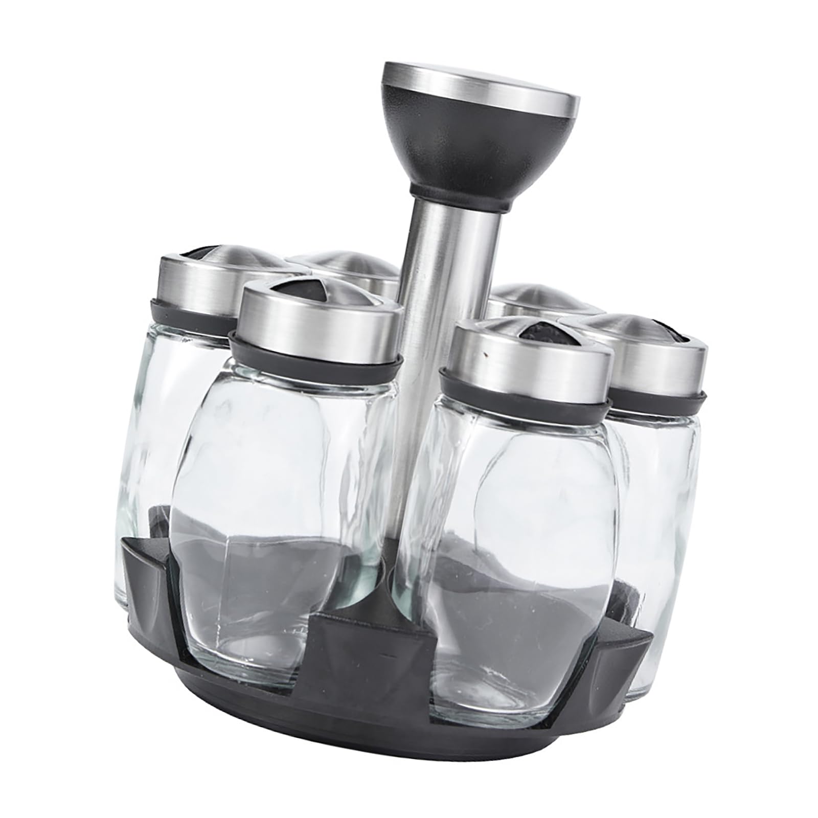 CUNZJIA Revolving Countertop Spices Rack Kitchen Seasoning Rack with Jar Bottle Rotating Spices Organizers Kitchen Storage Rack
