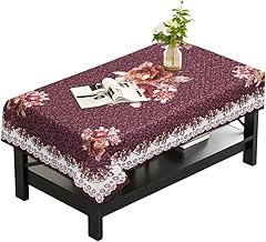 Grisha Home Center Table Cover | 40x60 Inch | 4-Seater Tabe Cover | Quilted Table Cloth Cover | Coffee Table Cover | Table Protector Cover for Kitchen | (Brown, 152 x 102 CM)