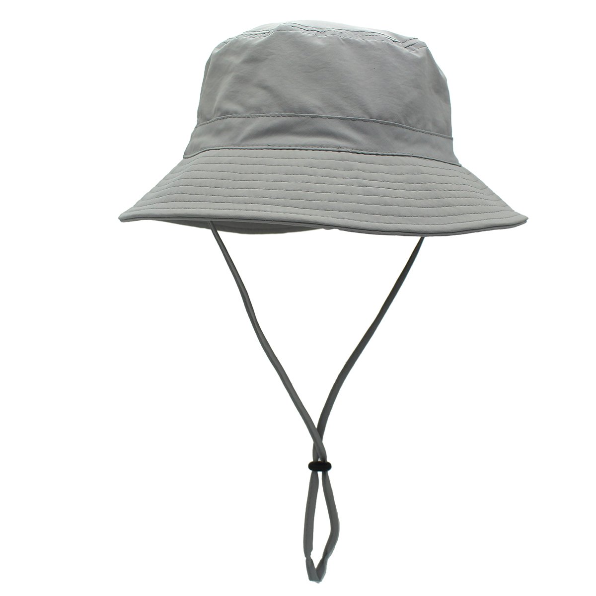 KOMKING Fishing Hats for Men Women, Outdoor Sun Protection Hat with Neck Flap, Bright Simple Color Grey