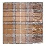 cos orange cashmere scarf 100% Lammwolle Oxfords Cashmere Reine Schurwolle Luxury Tartan Schal (Natural Buchanan)