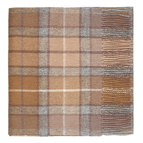 Oxfords Cashmere 100% Lambswool Tartan Scarf By Shepherds Land (Medium, Natural Buchanan) #TOP4