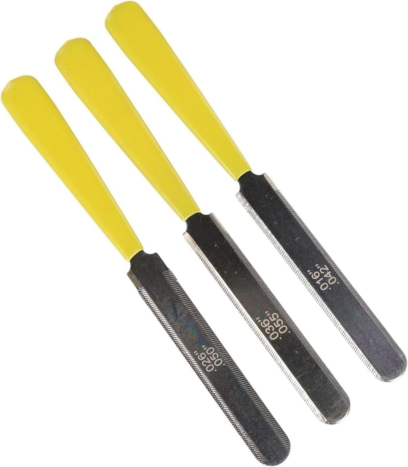 Set di 3 lime per capotasto per chitarra, progettate per uso professionale liutaio