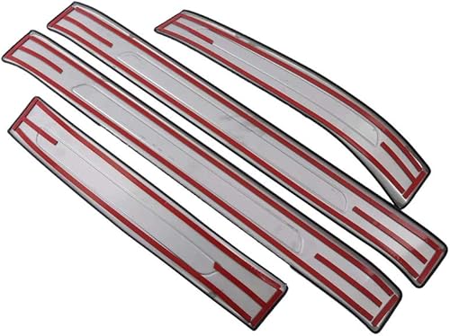 Miniatura 4 de NINTE Protectores de entrada de puerta para Accord 2018 2019 - Cubierta protectora de umbral de puerta de acero inoxidable, 8 piezas