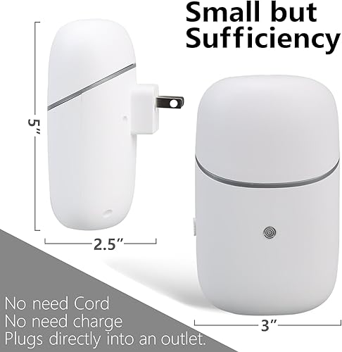 Miniatura 2 de Difusor de aceite esencial sin agua, difusor de aroma de aire, pequeña máquina difusora de aromaterapia con luz nocturna para el baño, sala de