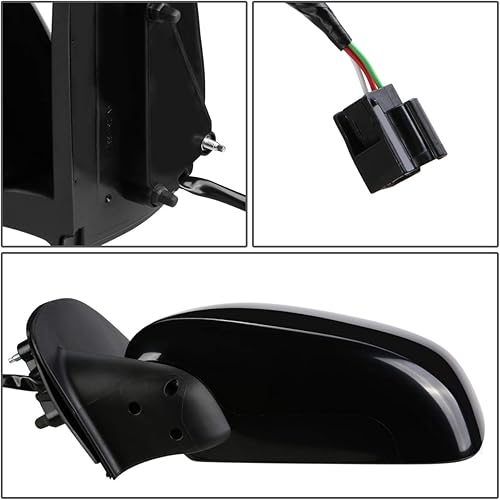 Miniatura 4 de DNA Motoring OEM-MR-NI1320209 Estilo de fábrica Powered+Heated Espejo de puerta lateral izquierdo compatible con 03-09 Nissan 350Z