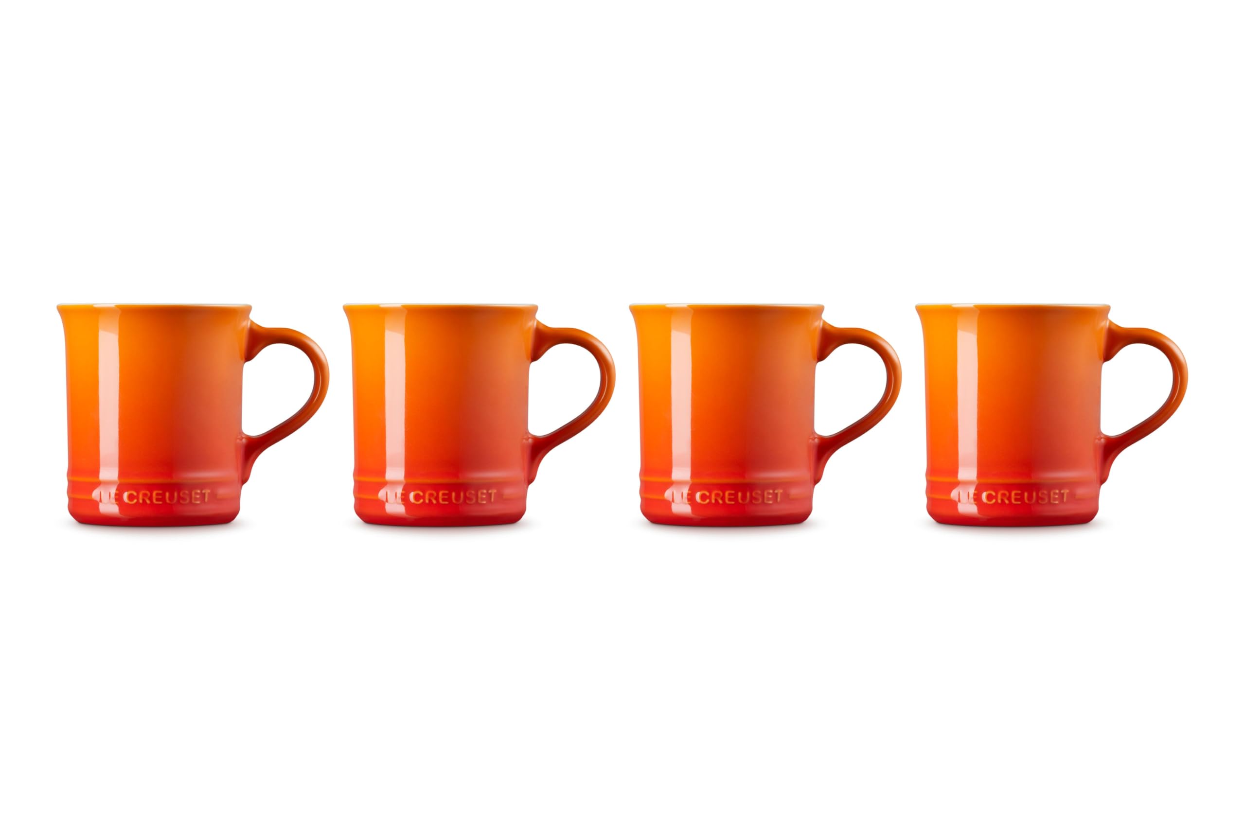 Amazon.com | Le Creuset Stoneware Set of 4 Mugs, 14 oz. each