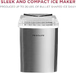 Frigidaire EFIC123-SS Counter Top Maker, Produits 26 livres glace par jour, acier inoxydable