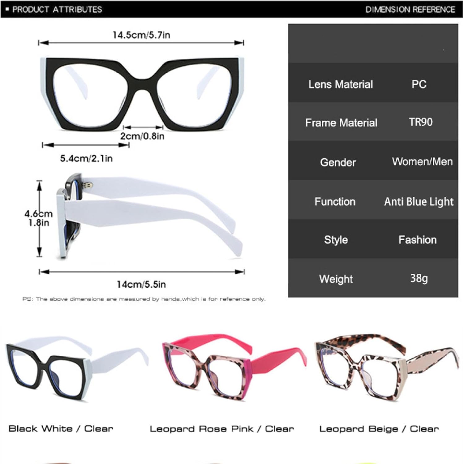 MUTYNE Retro Polygon Cat Eye Women Glasses Frame Fashion Double Color Clear Men Frame