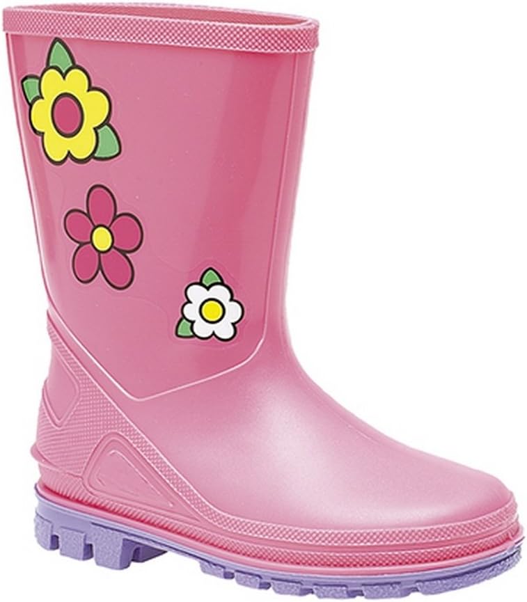 StormWells Girls Puddle Floral Rain Boots