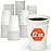 Dealusy 100 Count 12 oz Coffee Cups, Leak-Free Food Safe Paper Cups 12 oz, Disposable 12oz White Paper Cups for Cold and Hot Drinks