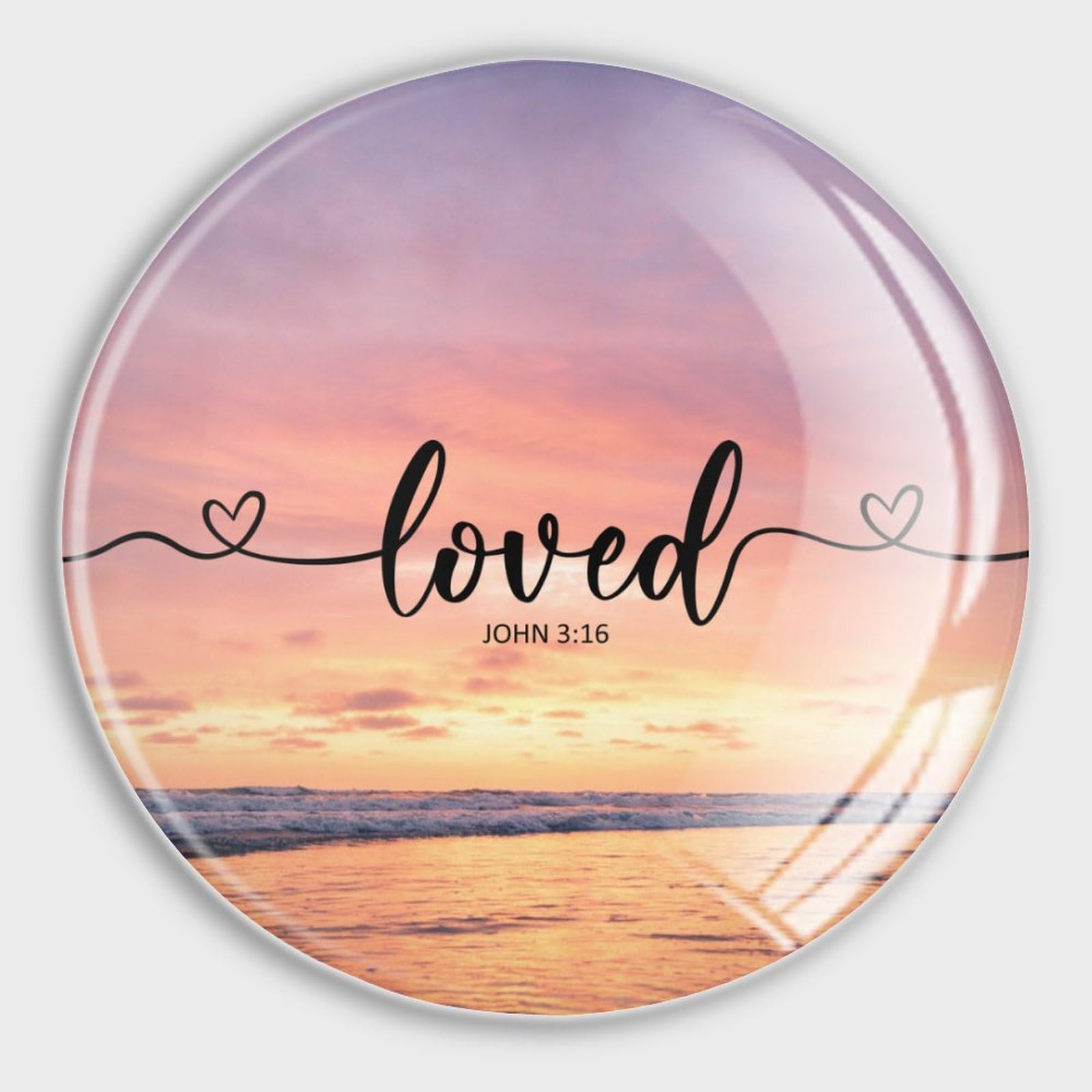 Palabras religiosas en imanes de nevera de vidrio Loved Magnets para decorar cocinas y oficinas