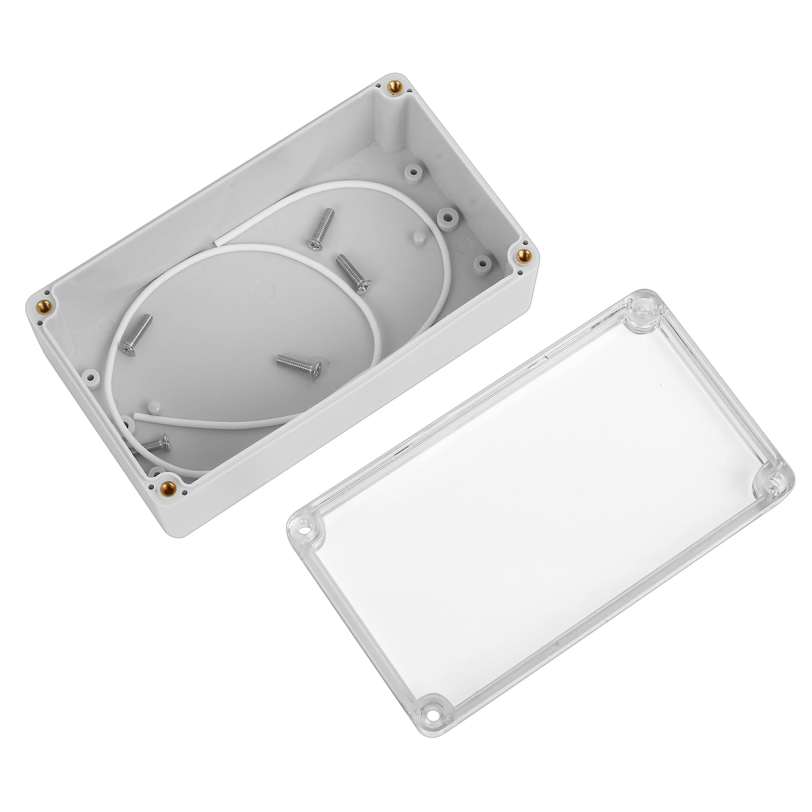Plastikowa obudowa elektroniczna ABS, wodoszczelna IP65, pusta obudowa z tworzywa sztucznego z przezroczystą pokrywką, przemysłowa skrzynka przyłączeniowa, puszka rozdziel