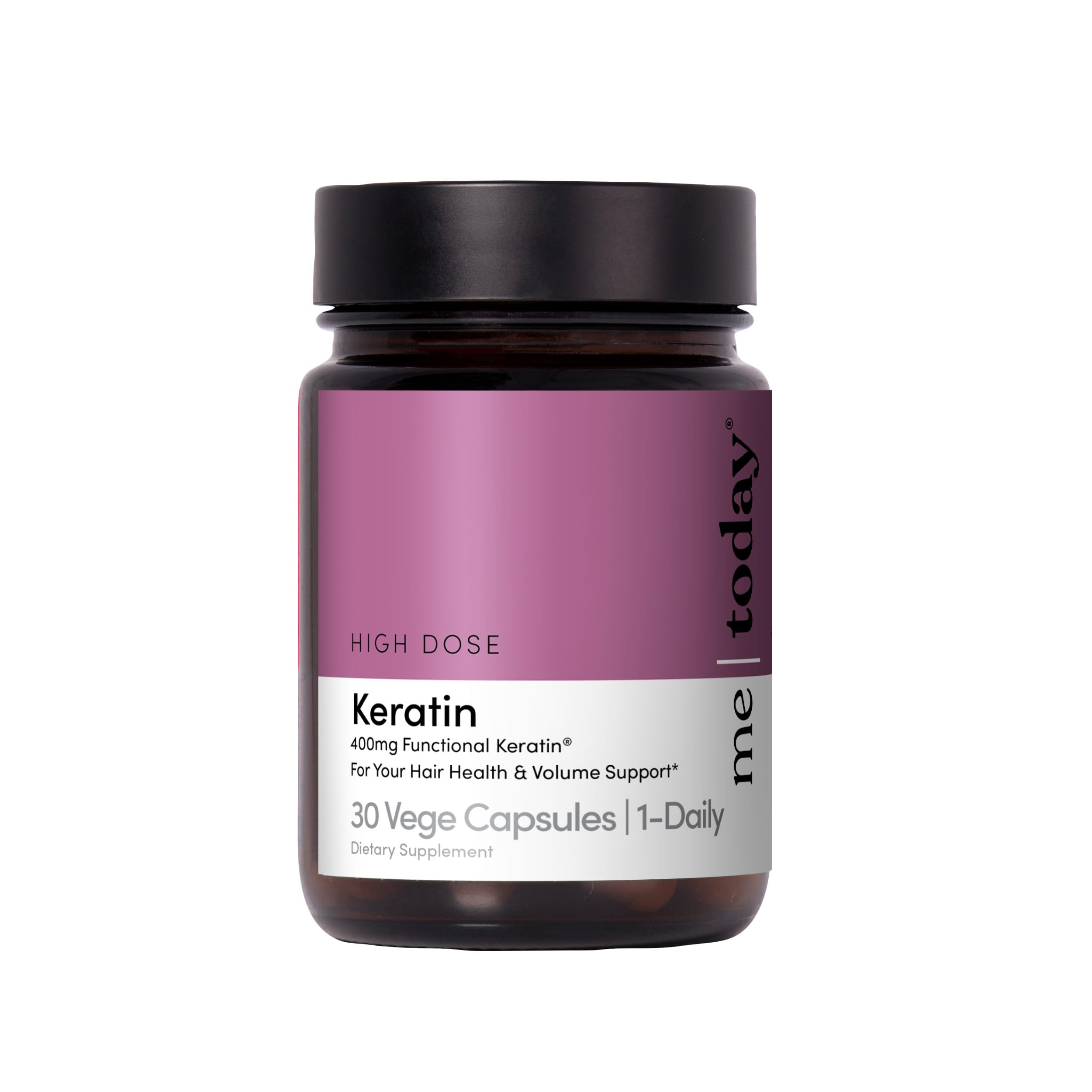 me today High-Dose Keratin 400mg Supplement - Hair Growth Support Capsules - KeraGEN-IV Functional Keratin for Hair Strength & Volume - 30 Servings