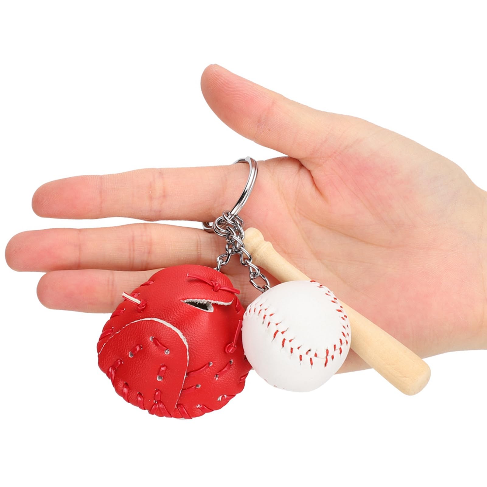 Installa un mini portachiavi da baseball, adatto for gli appassionati di sport e for fare regali