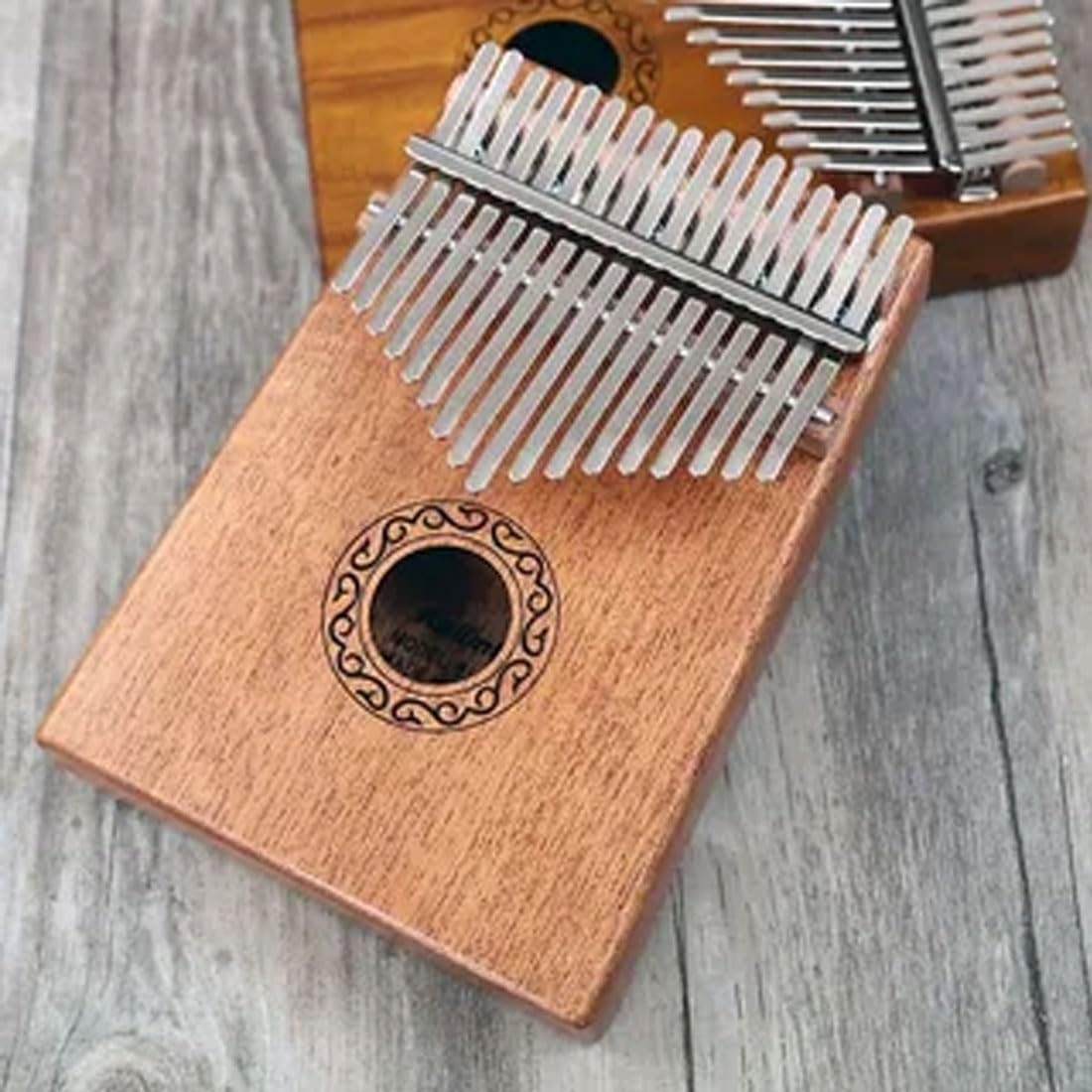 Kalimba 17 Tasti Pianoforte a Pollice - Kalimba 17 tasti Thumb Piano, Strumento per pianoforte a pollice in mogano, Portatile Professionale Pianoforte, con Accessori e Istruzione e martello