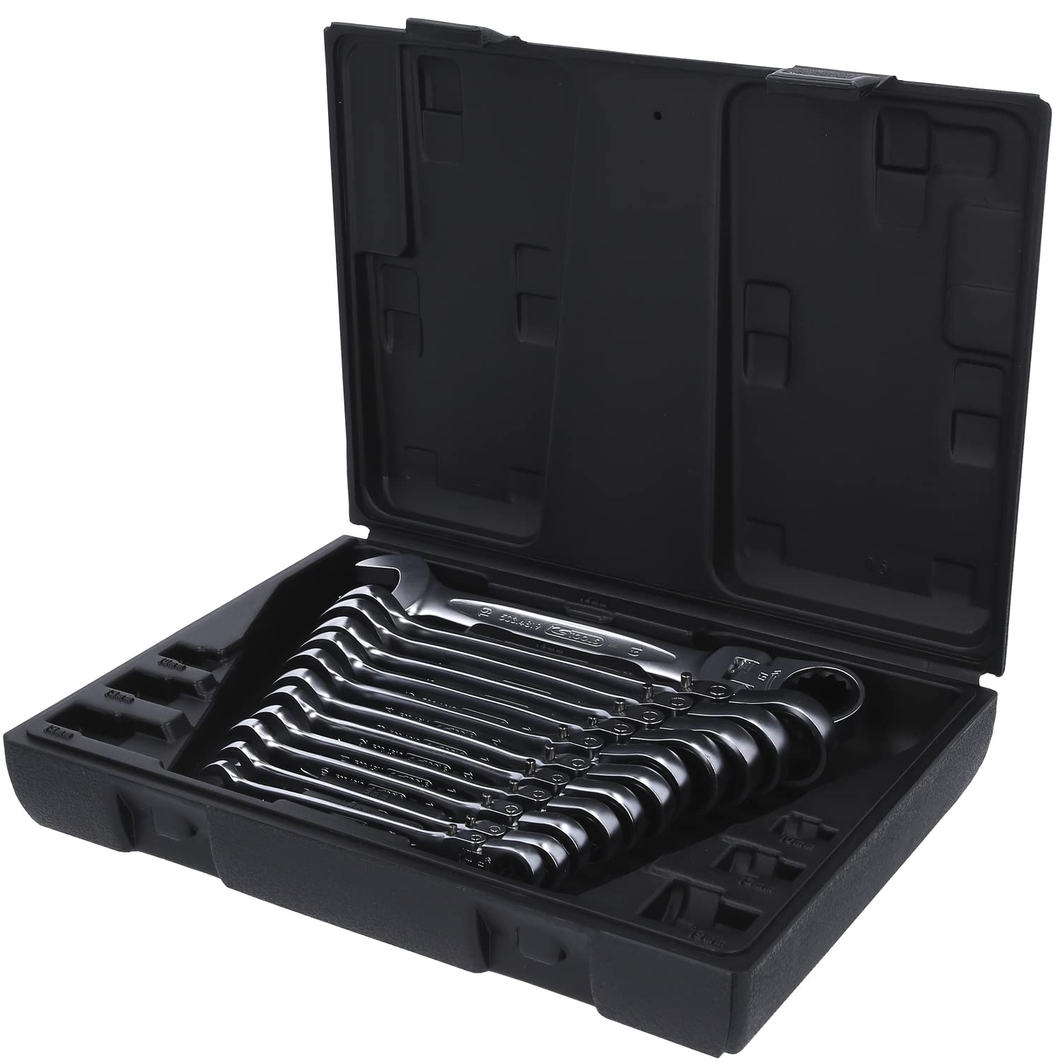 KS Tools 503.4865 Juego de llaves combinadas de carraca articuladas GEARplus, 12 pzsbloqueables