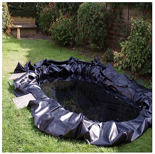 Bâche d'étang noir bassin de jardin imperméable réservoir cascade 10x10m