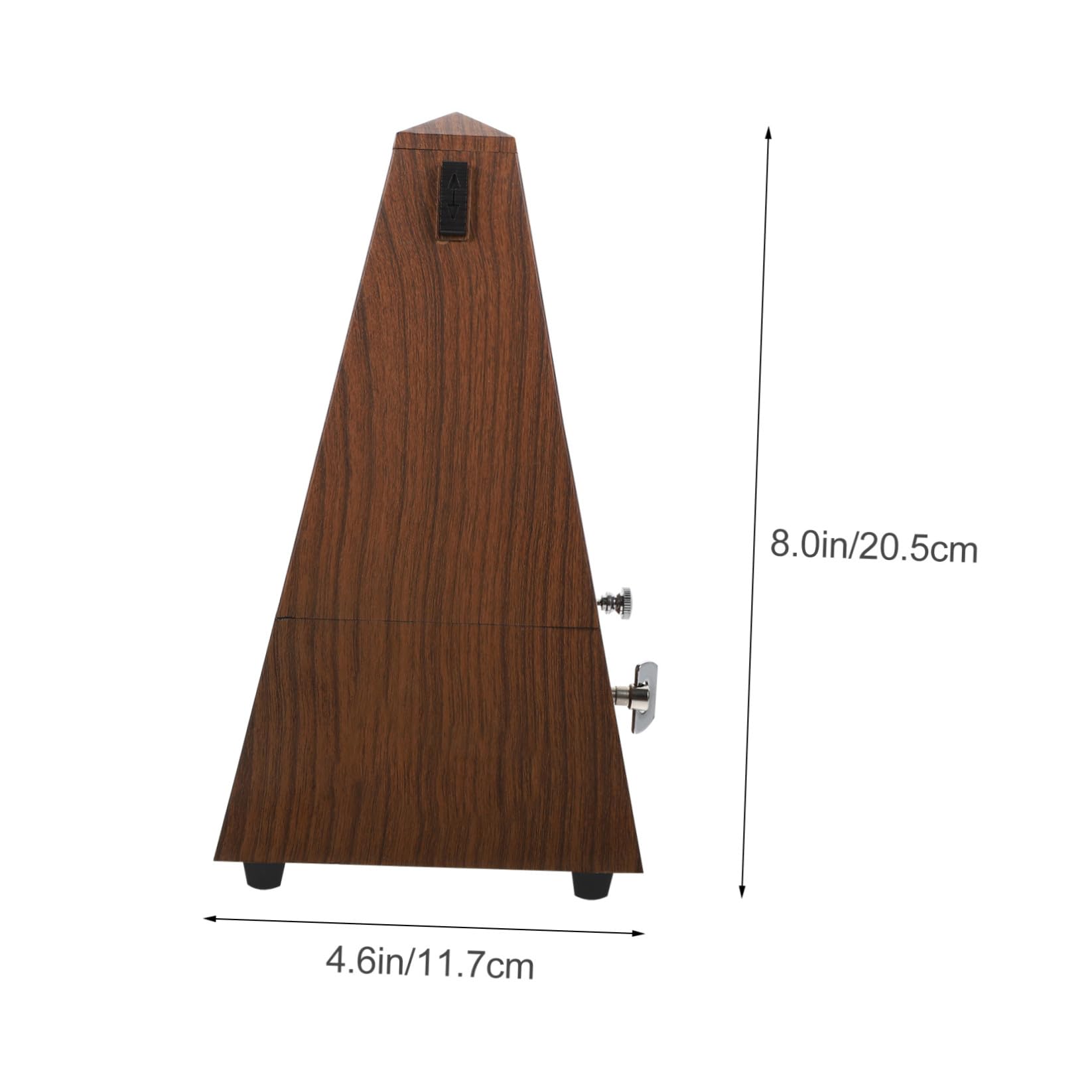 Metrónomo Mecánico Torre Color Café de Metal y Abs para Música | Rango Amplio de Pulso, Ritmo Preciso, Base Tres Puntos Antideslizantes