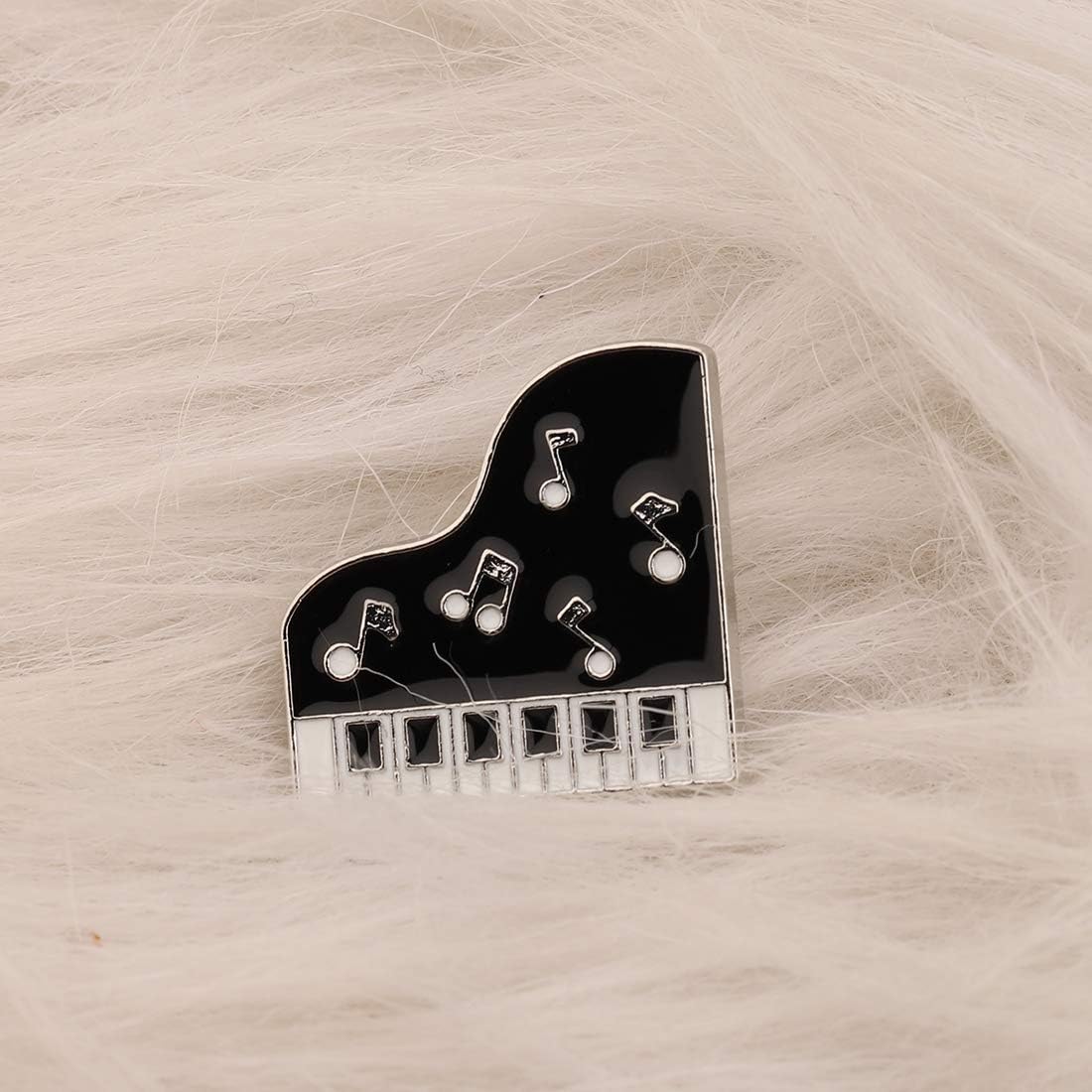 CENWA Black and White Keyboard Brooch Pin Piano Gifts Piano Keyboard Brooch Pin Music Jewelry Gift for Music Teacher Piano Lover