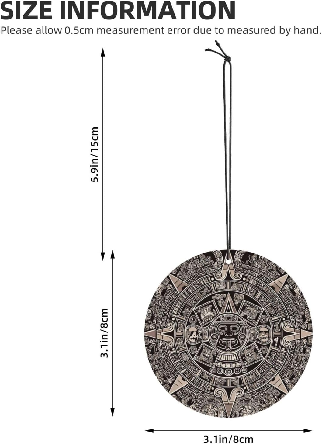 Car Air Freshener 24 PCS Mayan Calendar End of The World Hanging Car Air Fresheners Auto Interior Decor Card Freshener Strong Scented Card Lavender Cars Scents for Office Close Drawer Round Shape