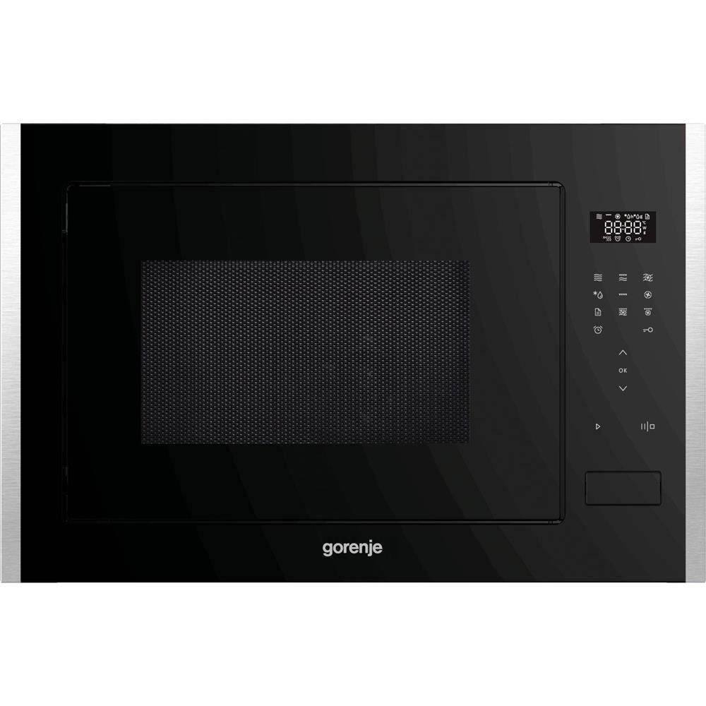 Gorenje Bm251S7Xg, 60 Cm Built In Microwave With Grill, 25 Liters Capacity, Multi Level Baking, 10 Preinstalled Programs,Black, 1 Year Warranty