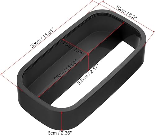 Miniatura 2 de PATIKIL Maceta de pared de 12 x 6 pulgadas, maceta cuadrada colgante para decoración de suculentas, hierbas, plantas de aire, color negro