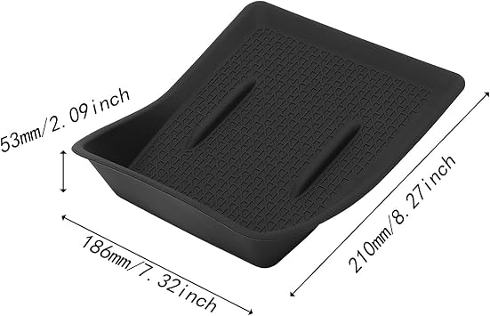 Central Storage Car Armrest Insert Tray Silicone Waterproof Anti Slip Textured Surface Organizer Easy Removal Suitable for