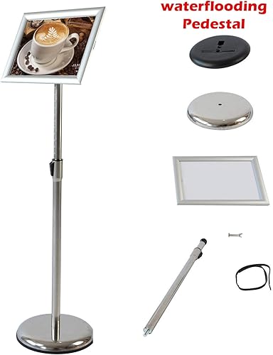 Miniatura 3 de AltraTech Paquete de 2 soportes de aluminio para letreros de 8.5 x 11 pulgadas, soporte para letreros de marco abierto a presión con vista vertical