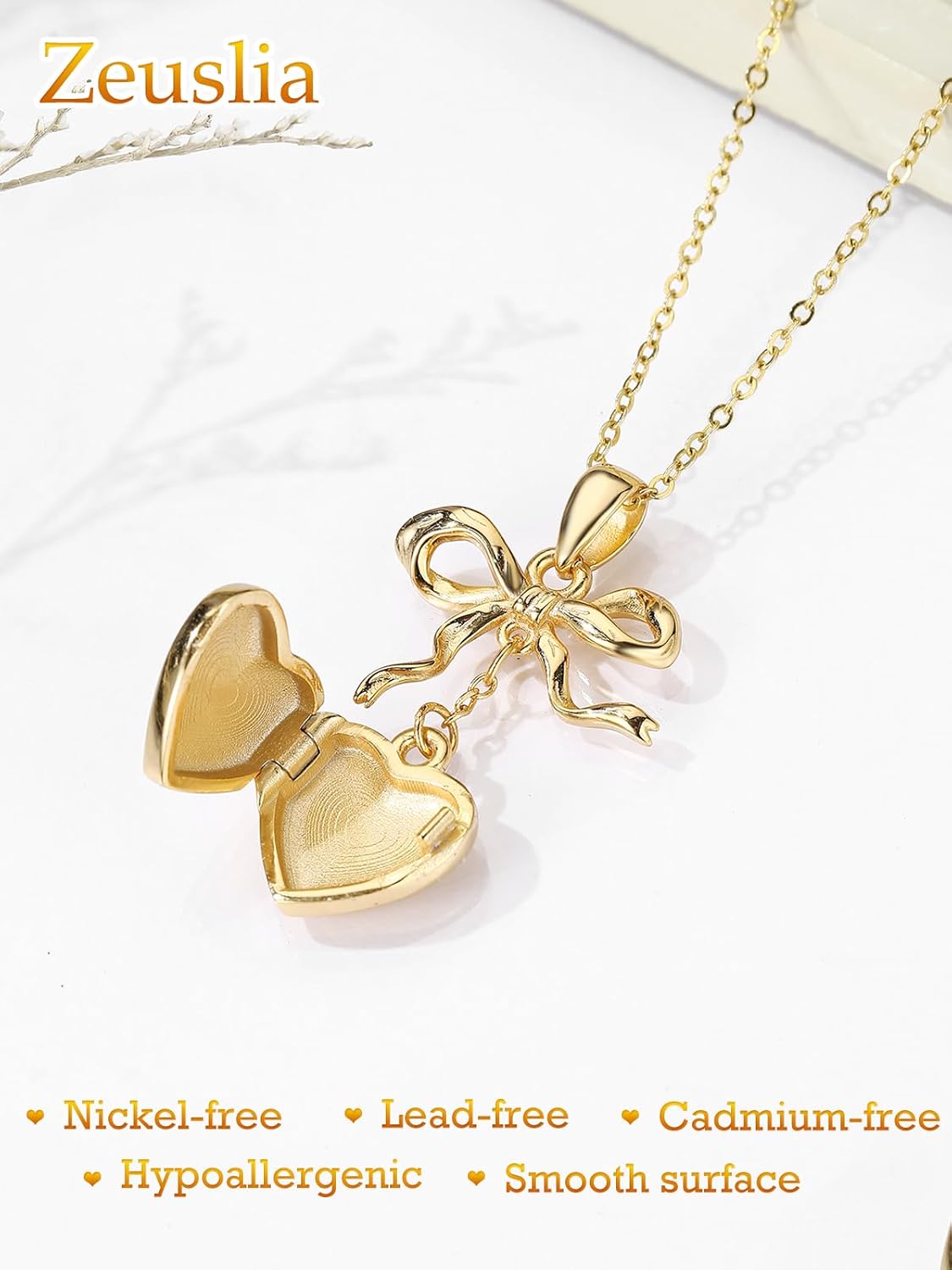 Picture Necklace Personalized Photo for Women Heart Locket Necklace 925 Sterling Silver Bowknot Heart Photo Locket Pendant for Lover Mom Grandma with 18"+2" Cable Chain - Image 4