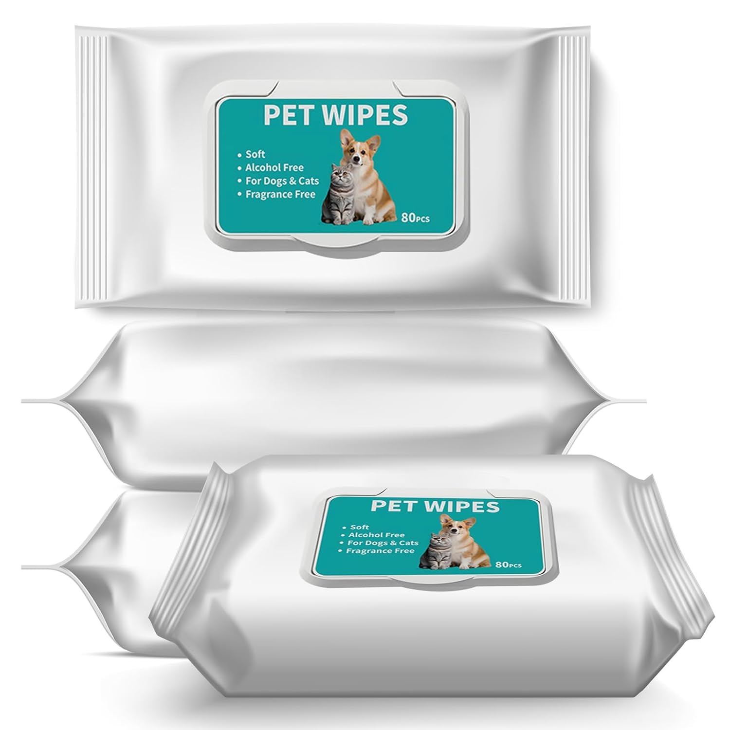 Pet Hypoallergenic Wipes,Extra Thick Wipes for Cleaning Small Animal’s Paws,Ears,Butt,Face and Eyes,Portable Wipes,Ideal for Home or Trave (320 Count (Pack of 4))