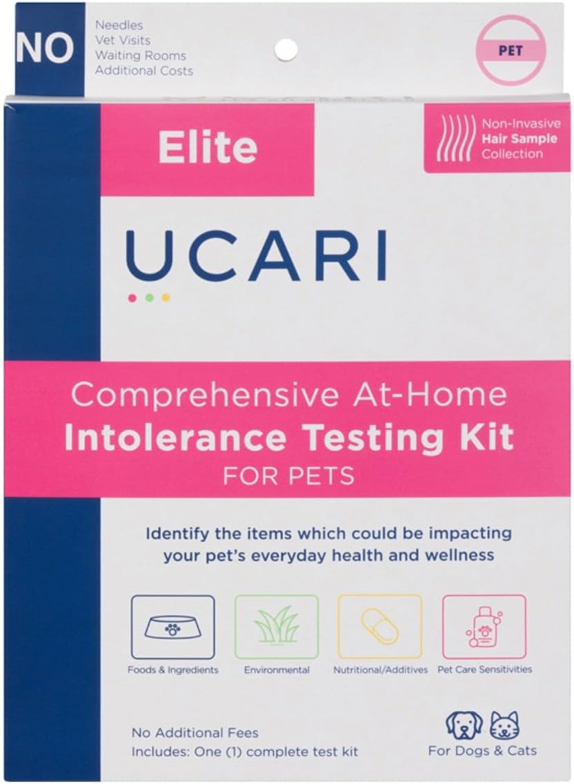 Pet Sensitivity & Intolerance Test Kit for Dogs & Cats | 1000+ Environmental & Pet Food Intolerance Screening | | 4 Tests in 1 | Non-Invasive Bioresonance Home Health Testing Kits, Fast Results