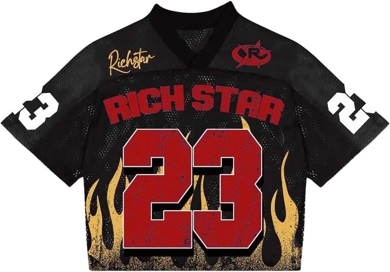 SOLY HUX Men's Short Sleeve Jersey Shirts V Neck Graphic T-Shirt Cool Tees Streetwear