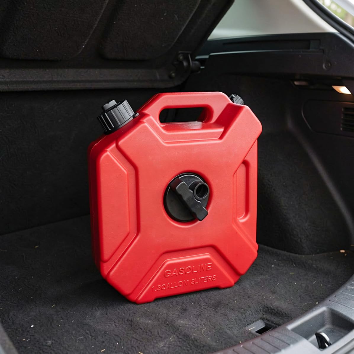 Toyvian Contenedor de Combustible 5l para Motos y Coches, Plástico Metal