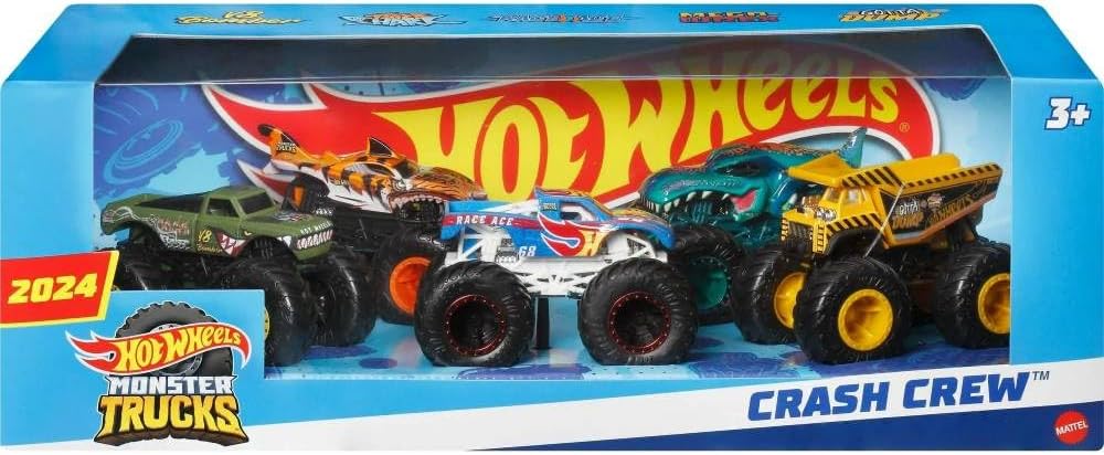 Hot Wheels Monster Trucks Crash Crew 5-Pack in packaging