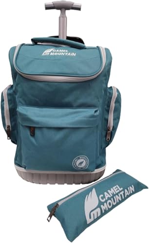 Camel Mountain 19-Inch School Trolley Bag with Extendable Handles and 6 Compartments (Turquoise Blue)