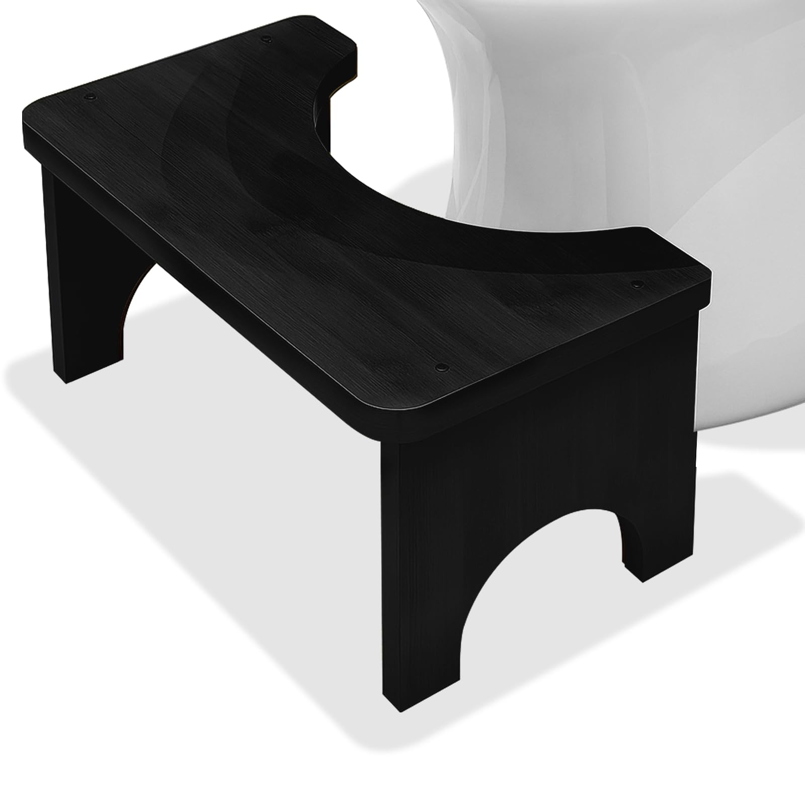 Tabouret de Toilette en Bambou, Marchepied de Salle de Bain pour Adultes et Enfants