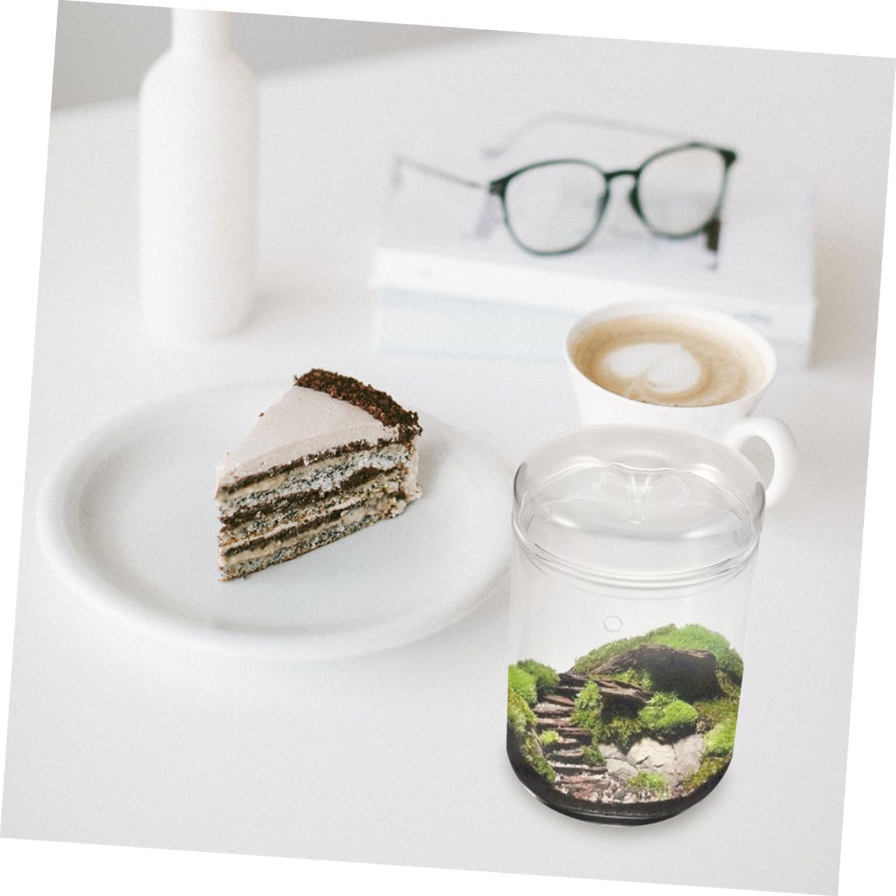 Happyyami Bottle Terrarium Moss -Landscape for Desktop Decor Creative Plant Display for Home Office and Garden Use Miniature Planter