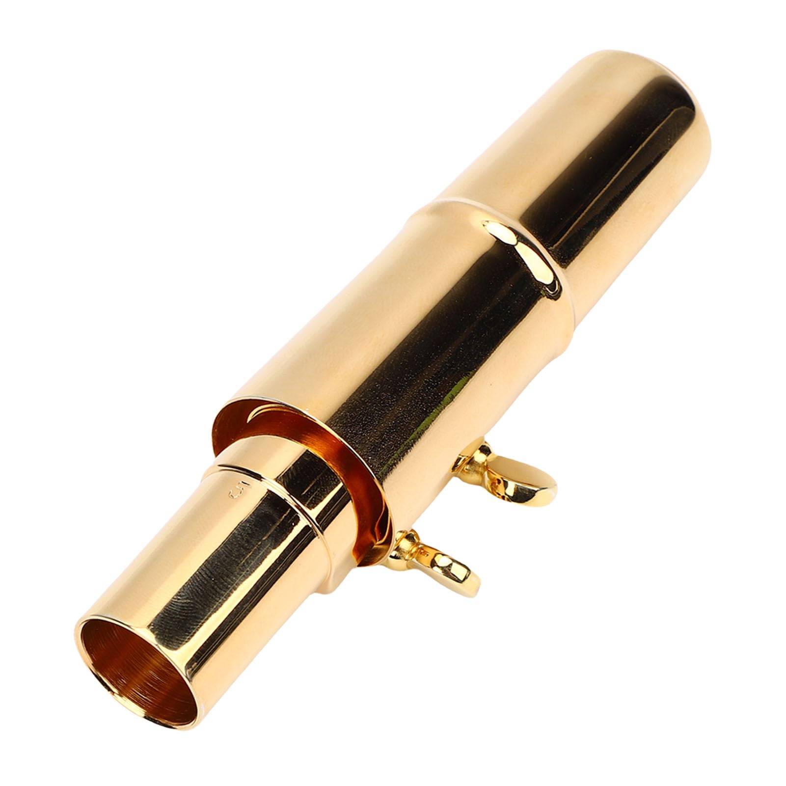 Bocchino per Sassofono Tenore, Bocchini per Sax in Ottone Sib, Bocchino per Sax Tenore con Cappuccio e 3 Componenti, Ideale per Principianti, Professionisti, Banda Jazz e Banda Musicale