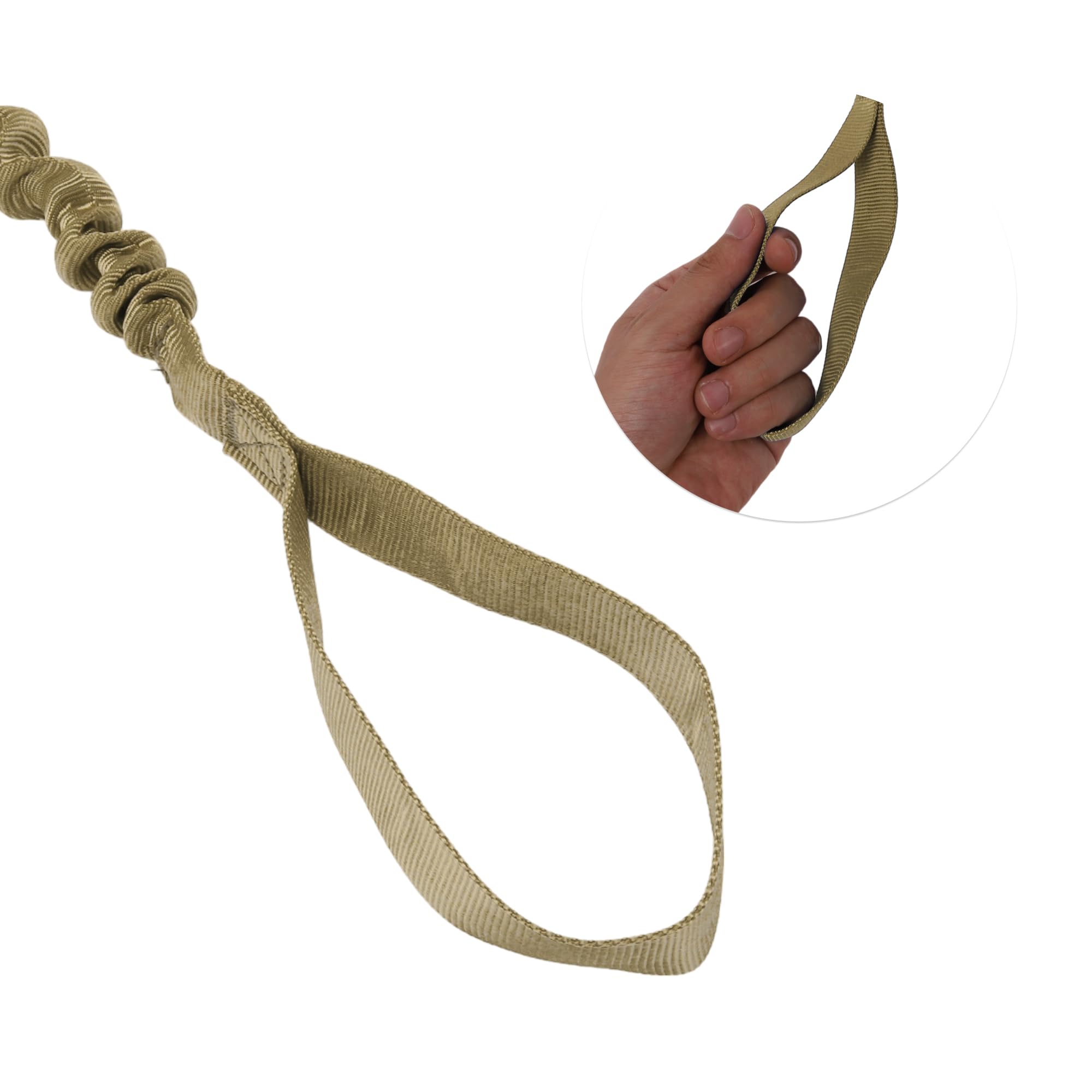 CAPASTEC Guinzaglio per Cani a Doppia Maniglia, Corda Riflettente in Nylon Elastico, Nero, Lunghezza 110-160cm Dia. 0.98 Pollici