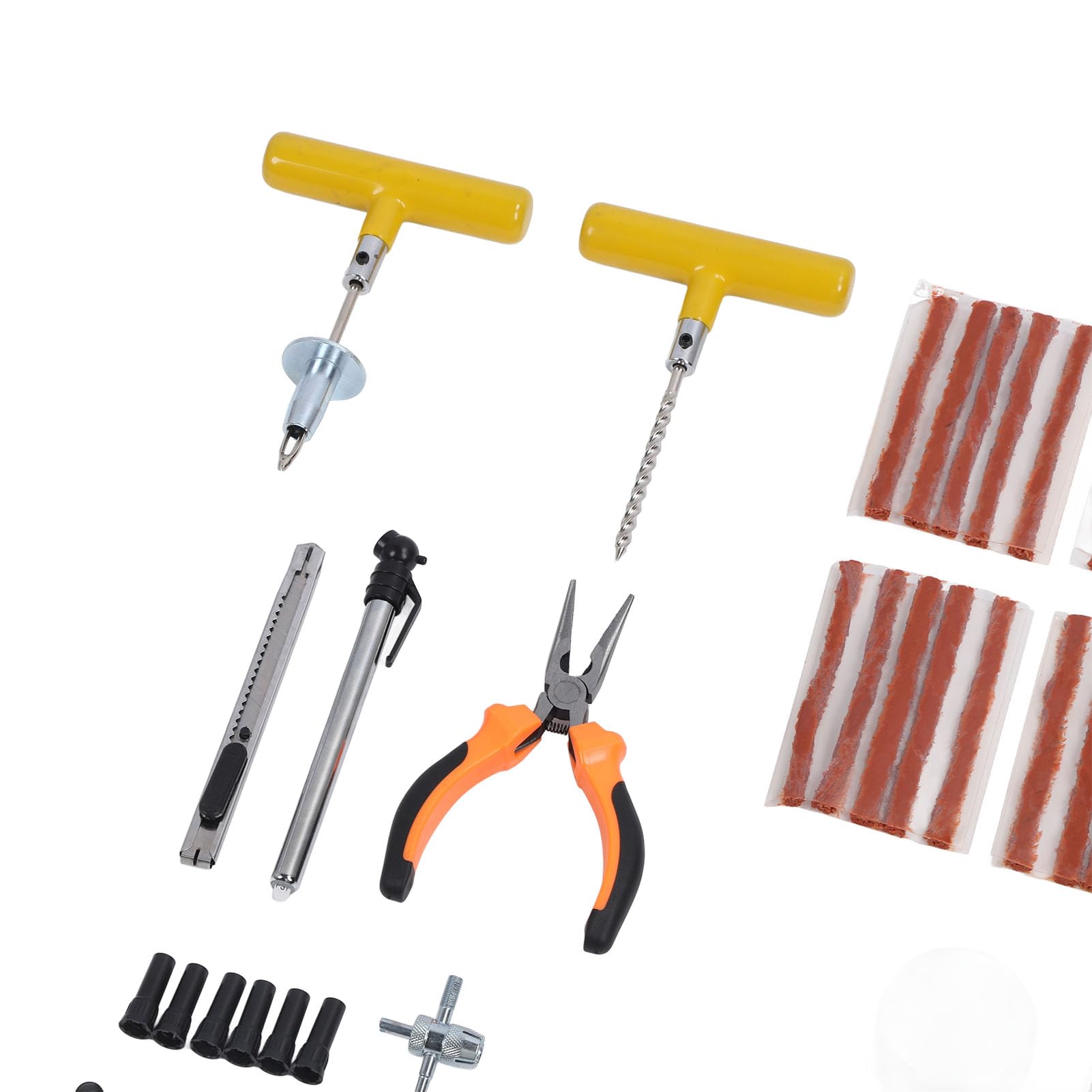 Zestaw zatyczek do opon Klanata Heavy Duty – szybkie i łatwe narzędzia do naprawy przebitych opon do samochodów osobowych, ciężarówek, motocykli, quadów, ciągników, pojazdów