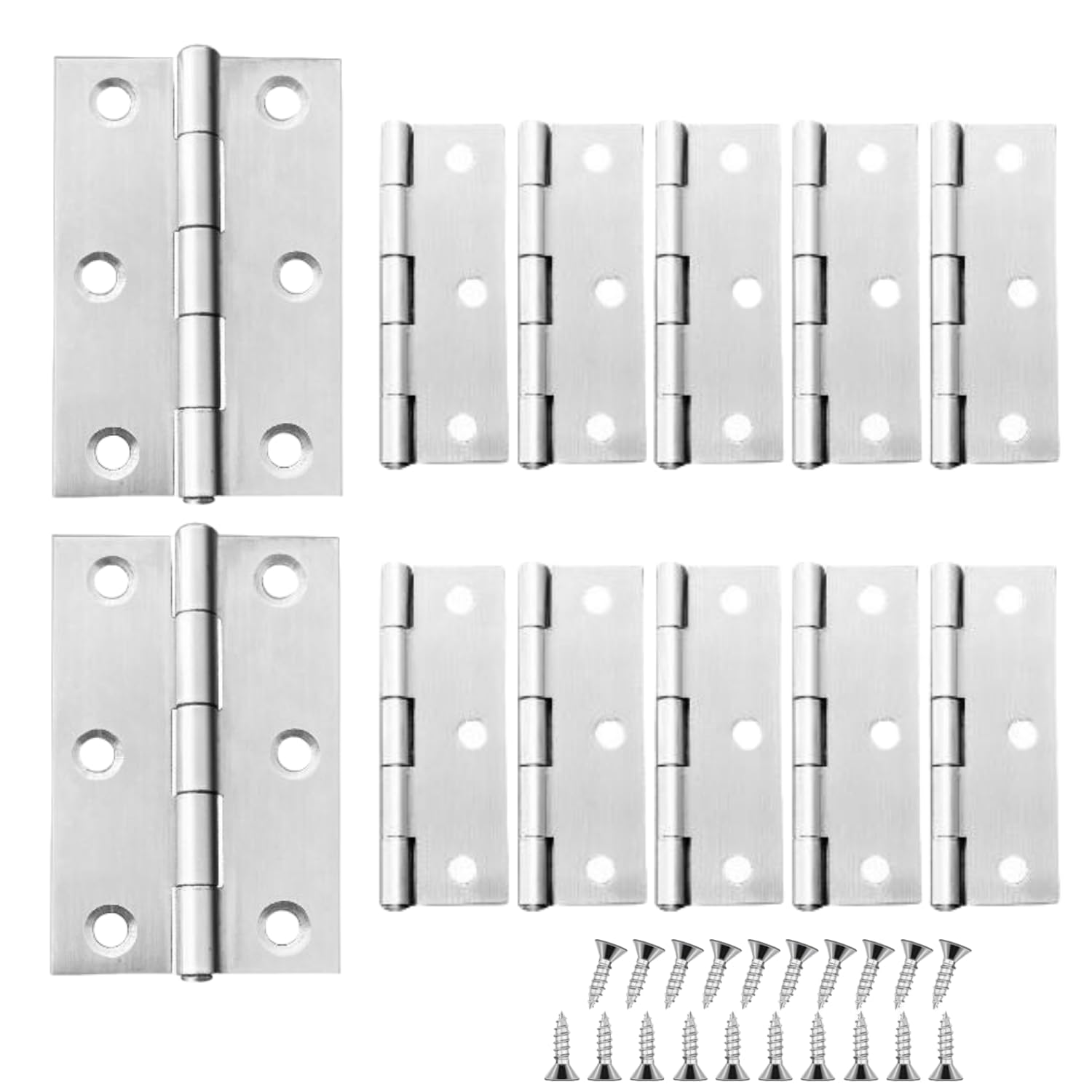 12 PCS 2.5 inch Door Hinge Thick Cabinet Hinge, High-end Stainless Steel Butt Hinges for Wood, Small Hinges Window Hinges Outdoor Hinges with 72