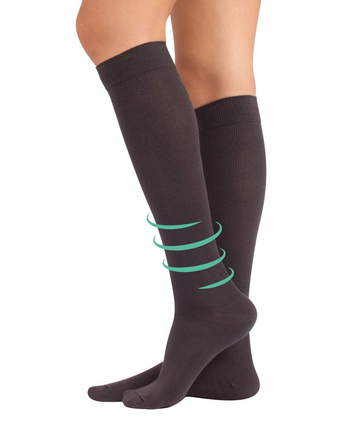 CALZITALY CALCETINES MEDICOS DE ALGODÓN | MEDIAS HASTA LA RODILLA A COMPRESIÓN GRADUADA FUERTE | 15-21mm/Hg | CALCETERÍA ITALIANA |