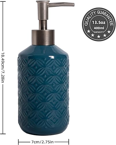 Miniatura 9 de FE Dispensador de jabón, dispensador de jabón de 13.5 onzas con bomba de acero inoxidable 304 a prueba de óxido, dispensador de jabón de manos de